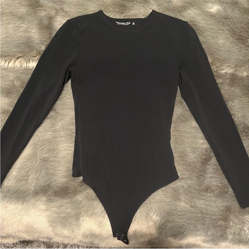 A&F black crew neck bodysuit